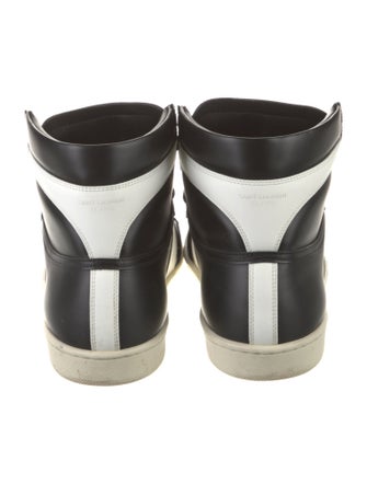Saint Laurent Leather Colorblock Pattern Sneakers