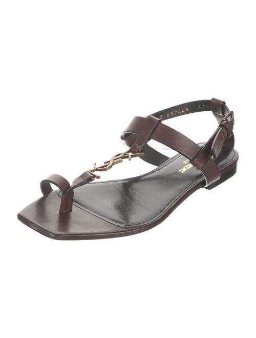 Saint Laurent Leather T-Strap Sandals