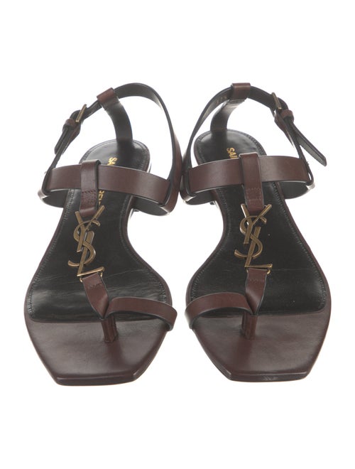 Saint Laurent Leather T-Strap Sandals
