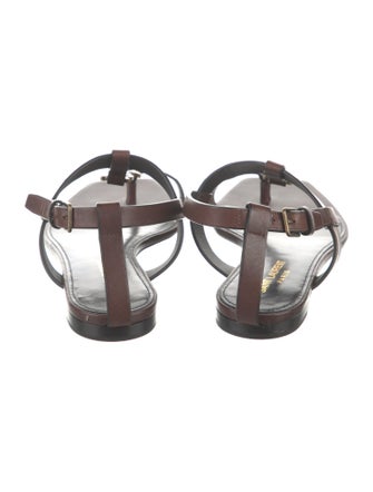 Saint Laurent Leather T-Strap Sandals