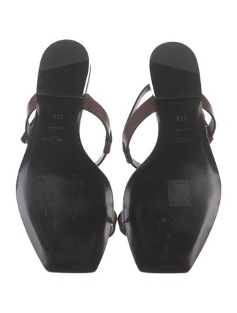 Saint Laurent Leather T-Strap Sandals