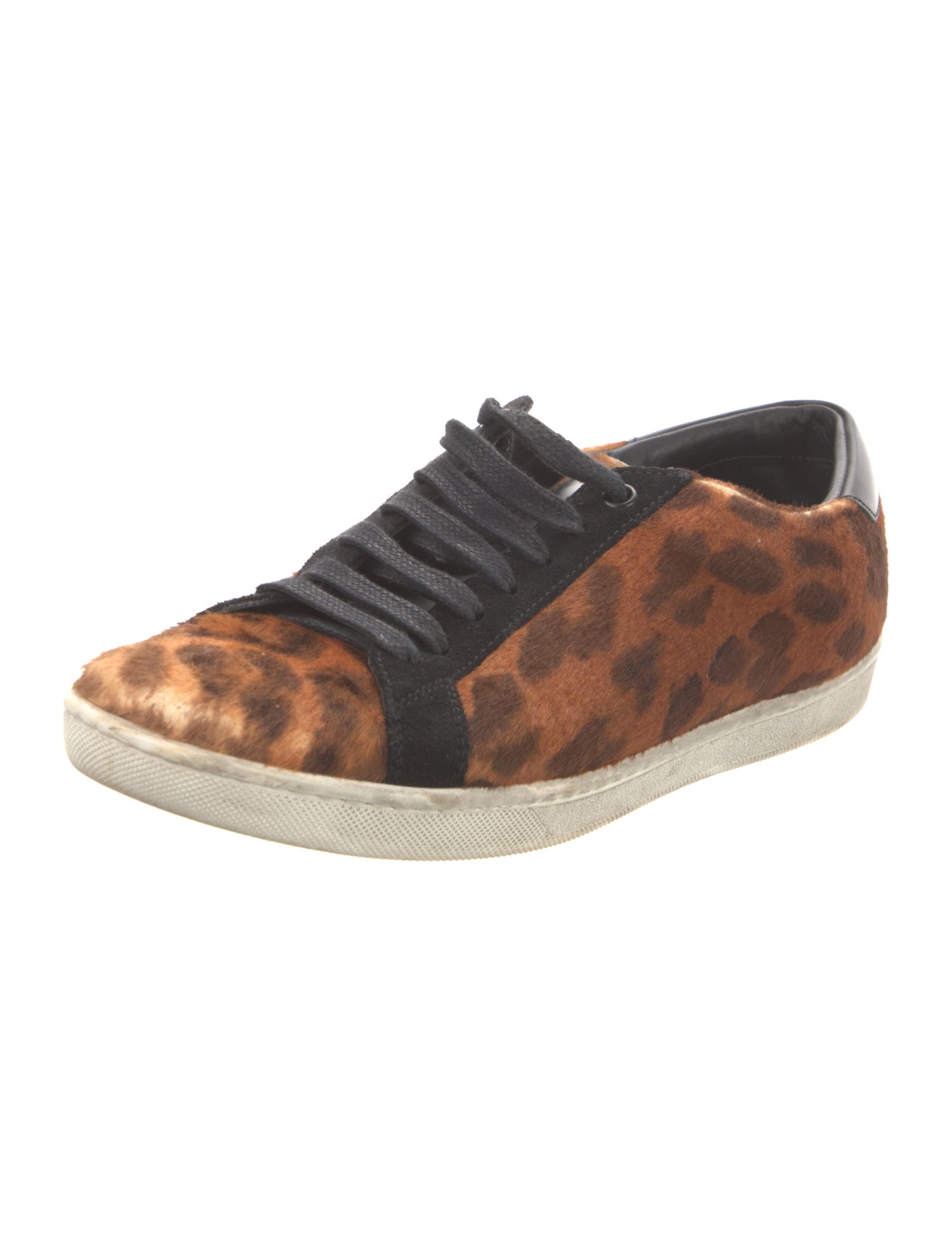 Saint Laurent Ponyhair Animal Print Sneakers