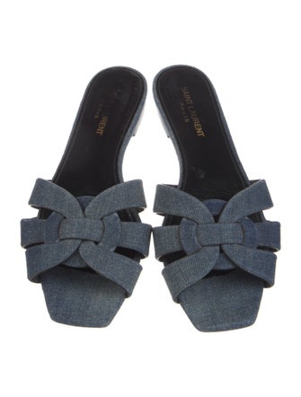 Saint Laurent Denim Slides