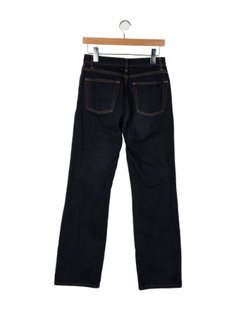 Saint Laurent High-Rise Straight Leg Jeans