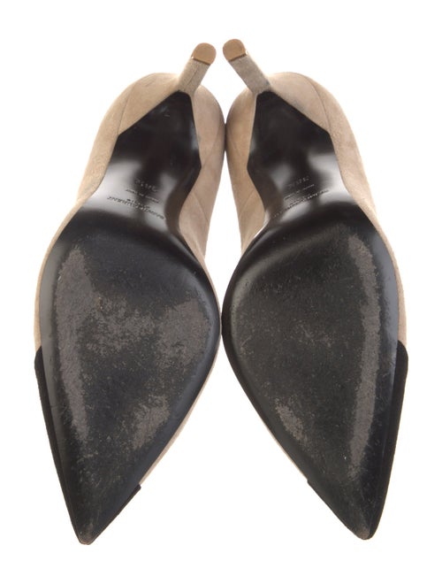 Saint Laurent Suede Colorblock Pattern Pumps