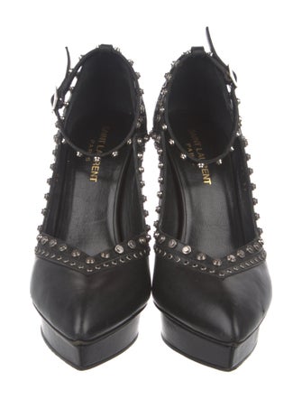 Saint Laurent Leather Studded Accents Pumps