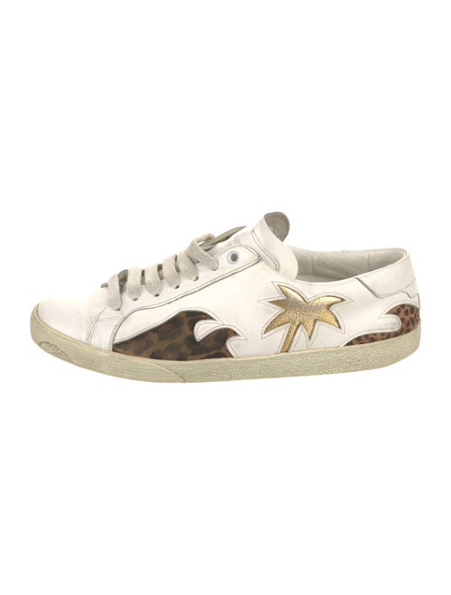 Saint Laurent Leather Printed Sneakers