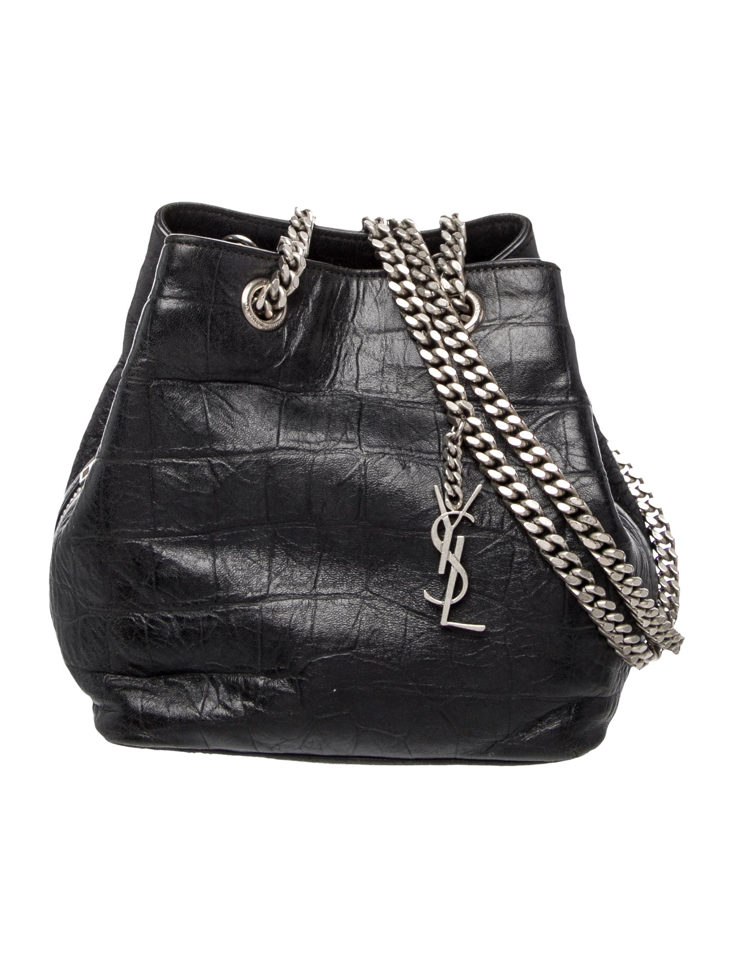 Saint Laurent Embossed Leather Emmanuelle Baby
