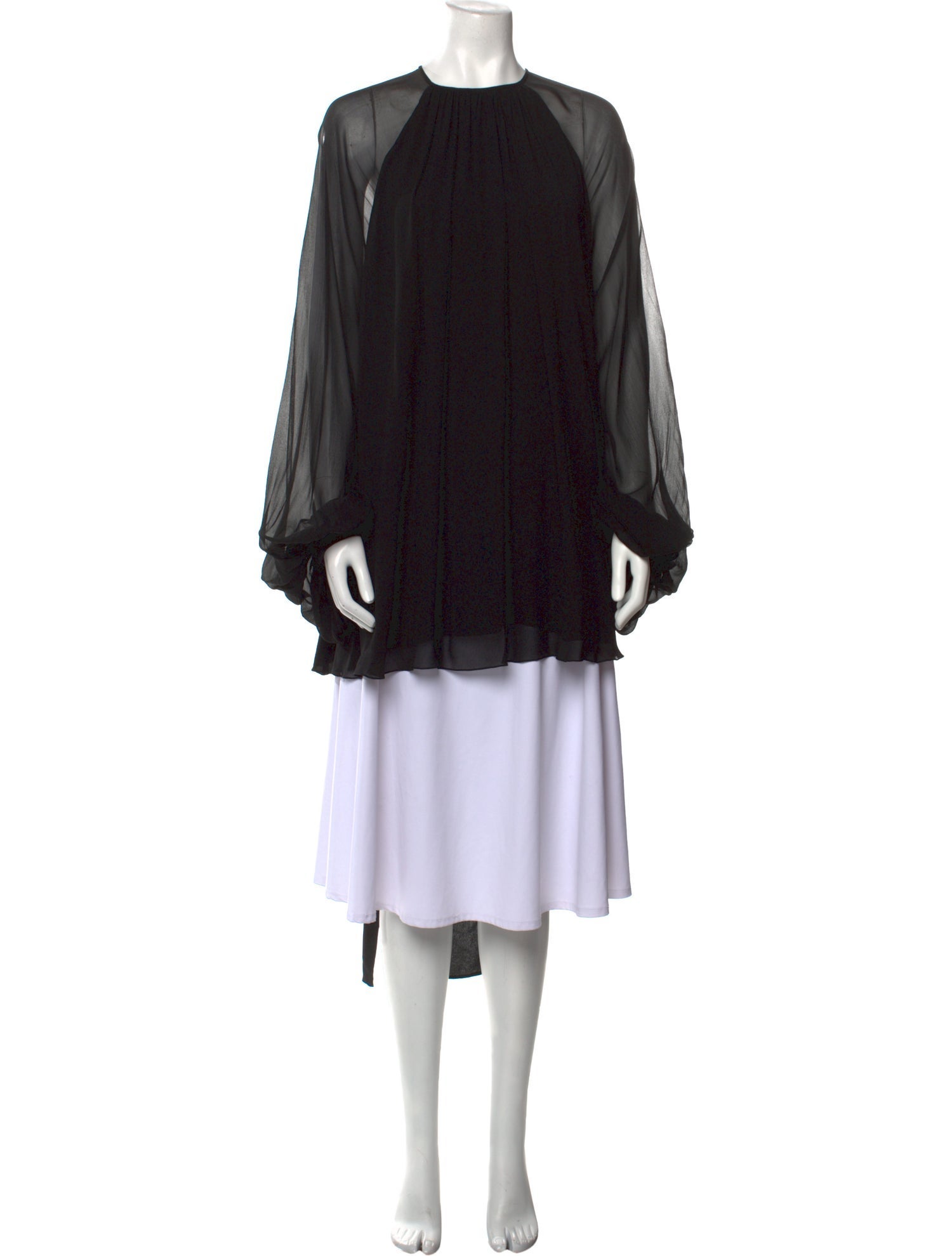 Saint Laurent Silk Crew Neck Tunic