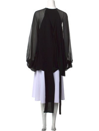 Saint Laurent Silk Crew Neck Tunic