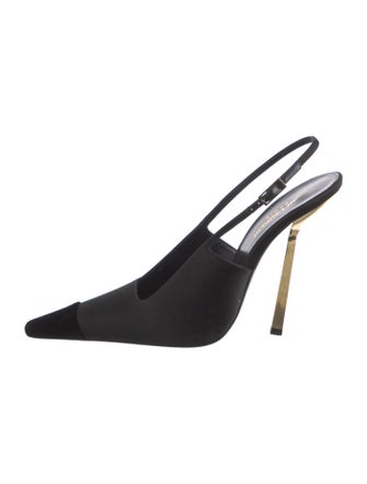 Saint Laurent Satin Slingback Pumps