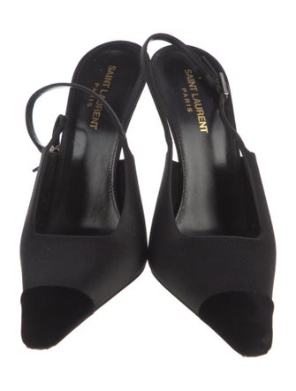 Saint Laurent Satin Slingback Pumps