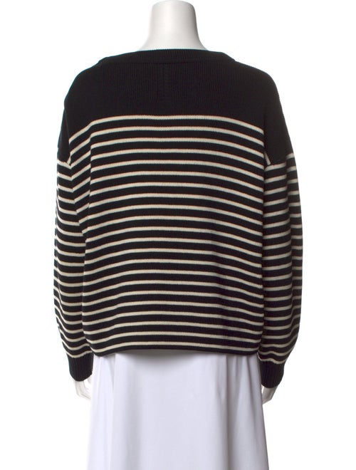 Saint Laurent Striped Scoop Neck Sweater