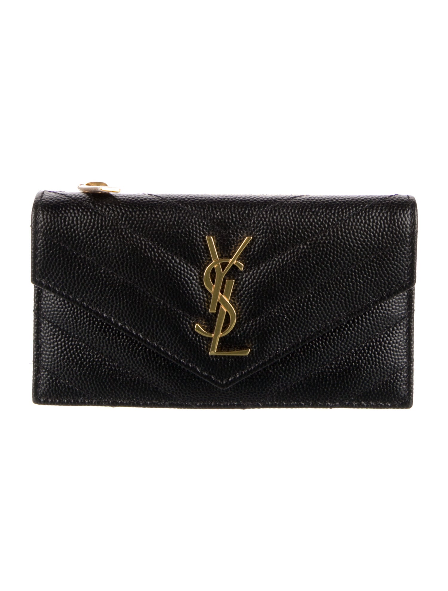 Saint Laurent Leather Printed Wallet w/ Tags