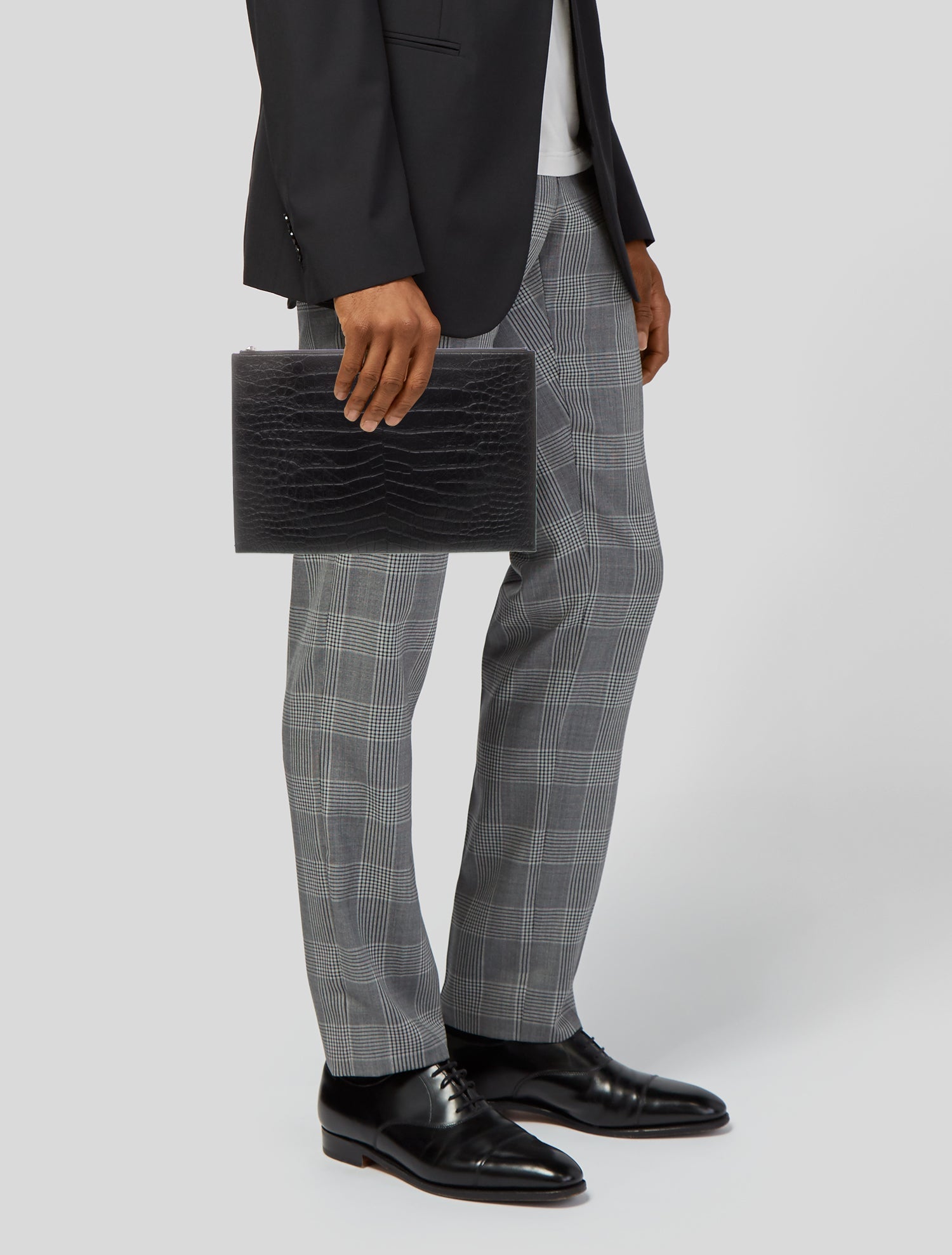 Saint Laurent Embossed Leather Clutch