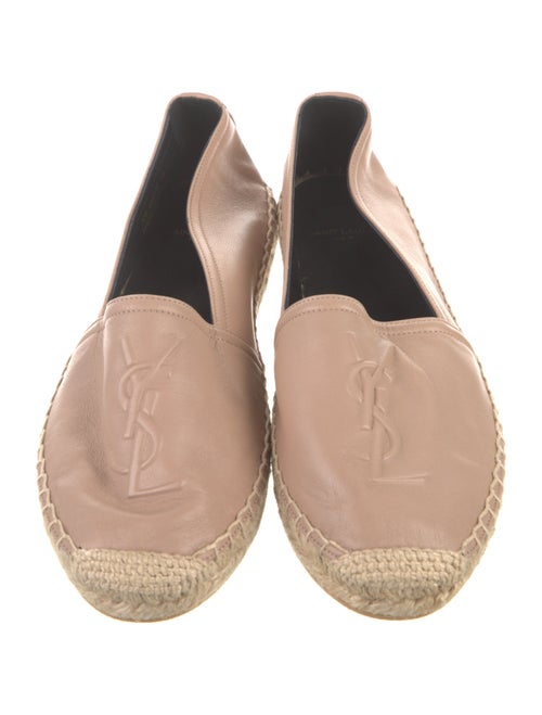Saint Laurent Signature Logo Leather Espadrilles