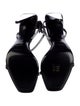 Saint Laurent Leather Crystal Embellishments Slingback Sandals
