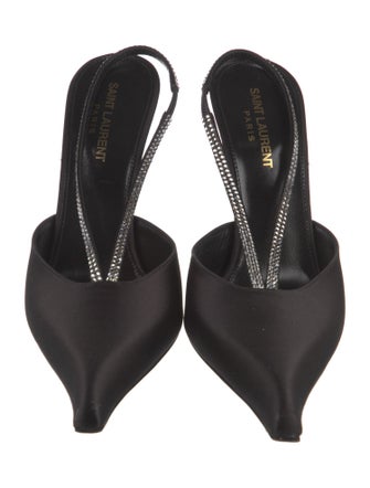 Saint Laurent Satin Slingback Pumps