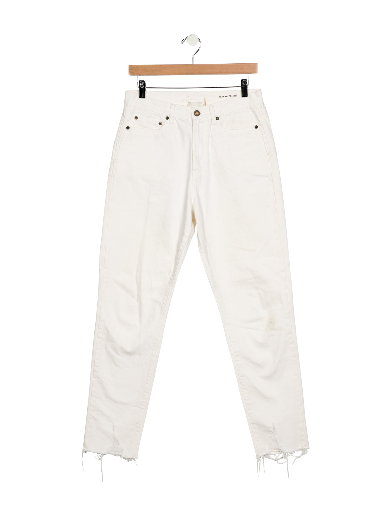 Saint Laurent High-Rise Straight Leg Jeans