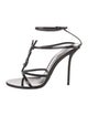 Saint Laurent Patent Leather T-Strap Sandals