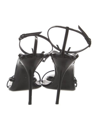 Saint Laurent Patent Leather T-Strap Sandals