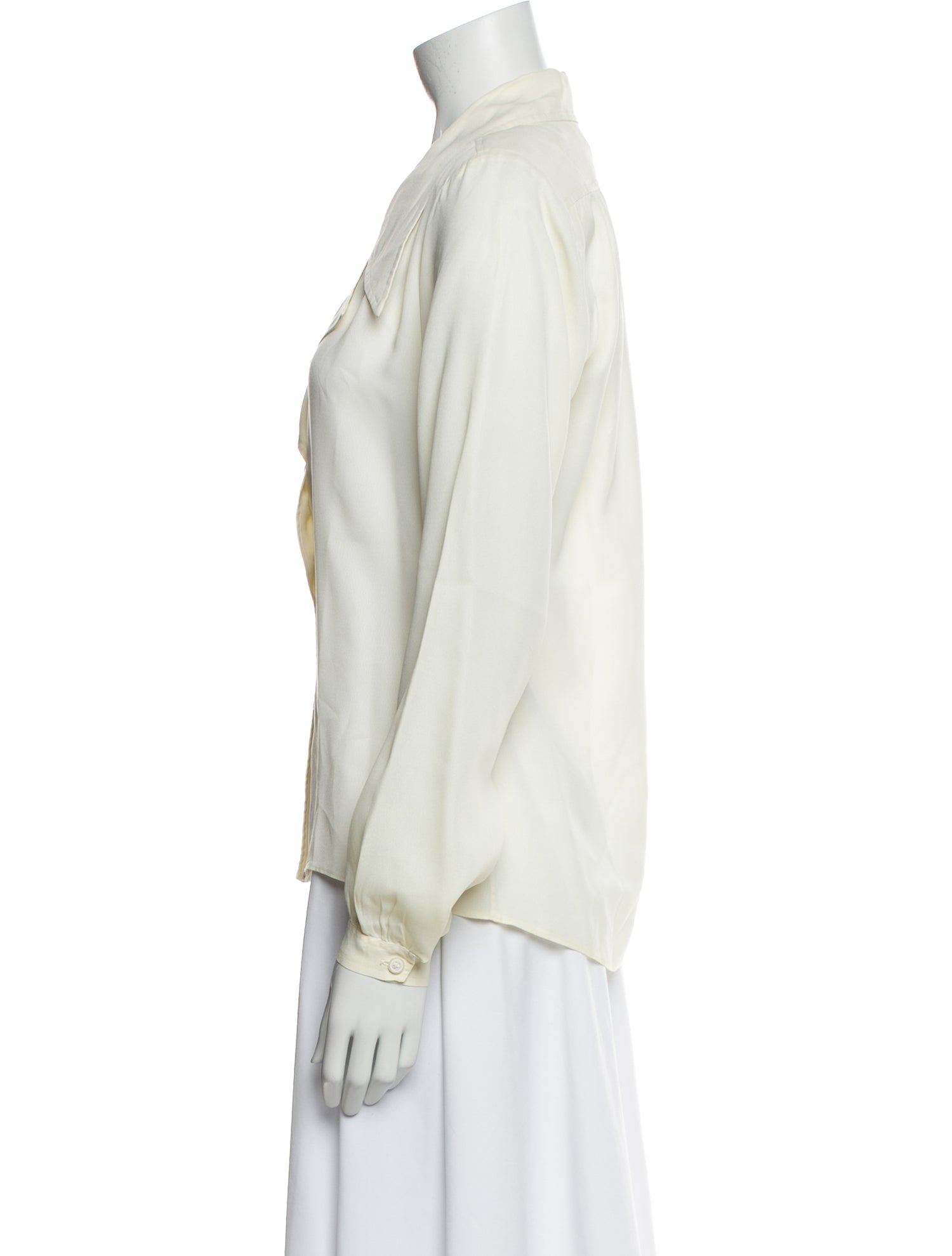 Yves Saint Laurent Rive Gauche Vintage 1970's Button-Up Top