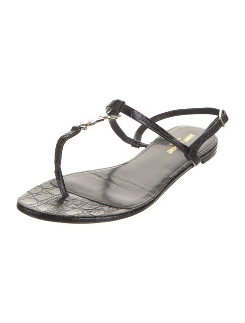 Saint Laurent Leather T-Strap Sandals