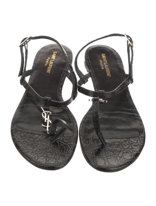 Saint Laurent Leather T-Strap Sandals