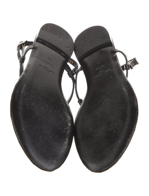 Saint Laurent Leather T-Strap Sandals