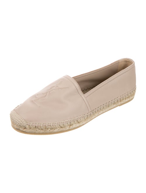 Saint Laurent Signature Logo Leather Espadrilles