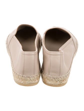 Saint Laurent Signature Logo Leather Espadrilles