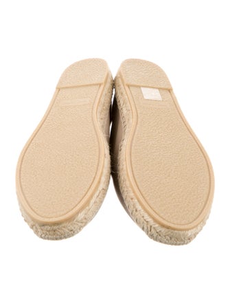 Saint Laurent Signature Logo Leather Espadrilles