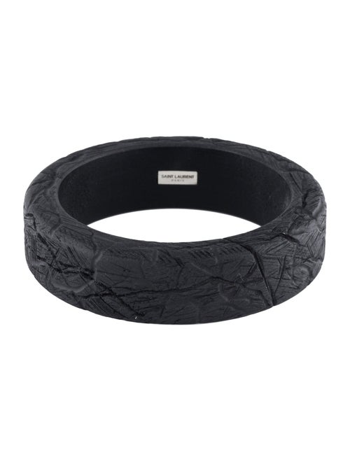 Saint Laurent Wooden Scratch Volcanic Bangle Bracelet