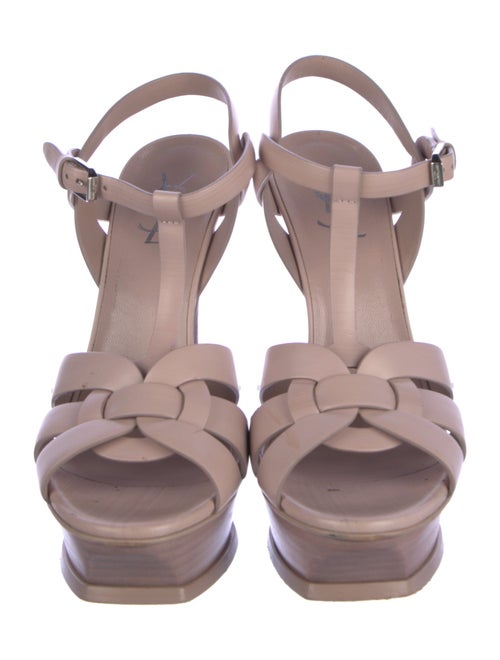 Saint Laurent Leather T-Strap Sandals