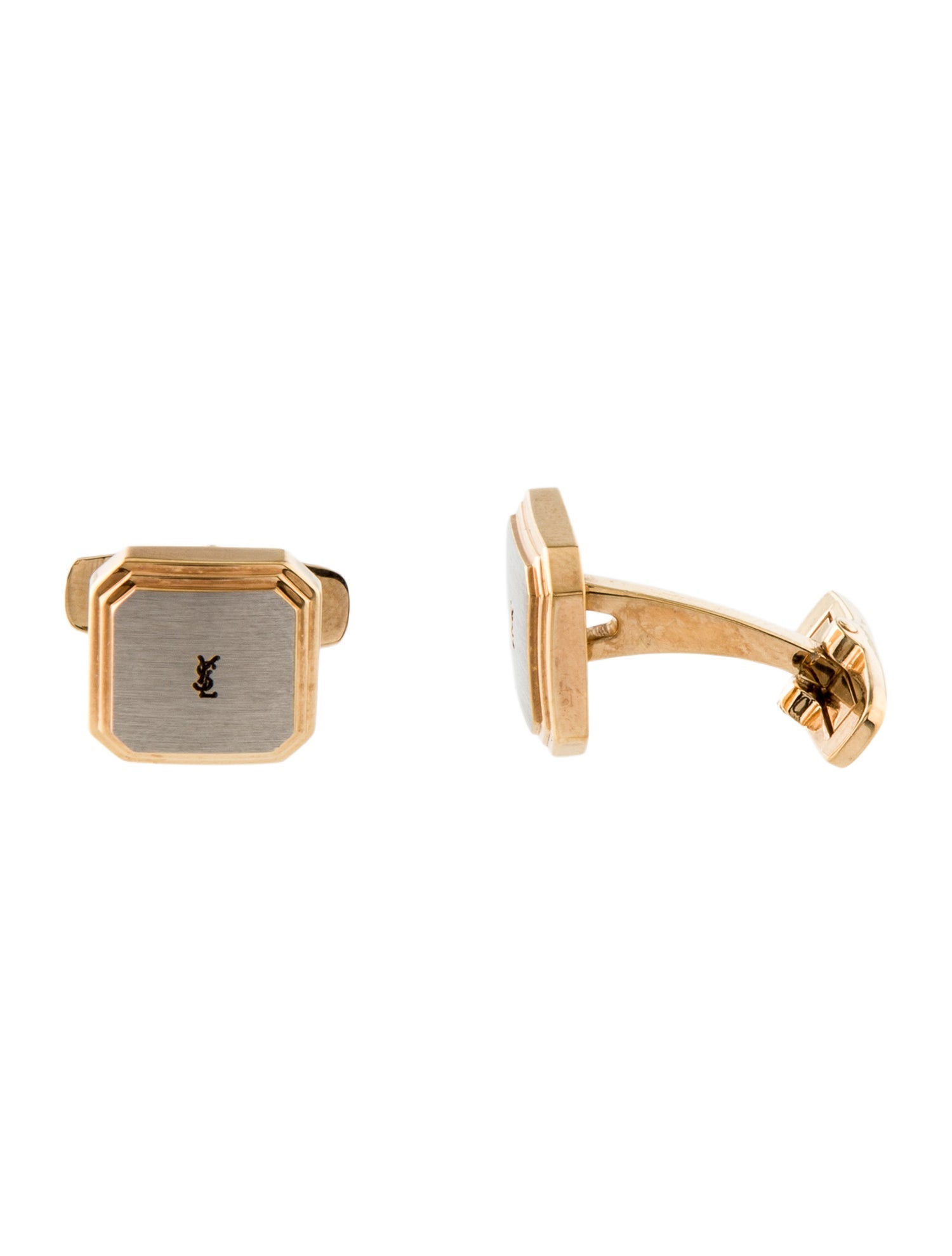 Saint Laurent Vintage Two-Tone Cufflinks