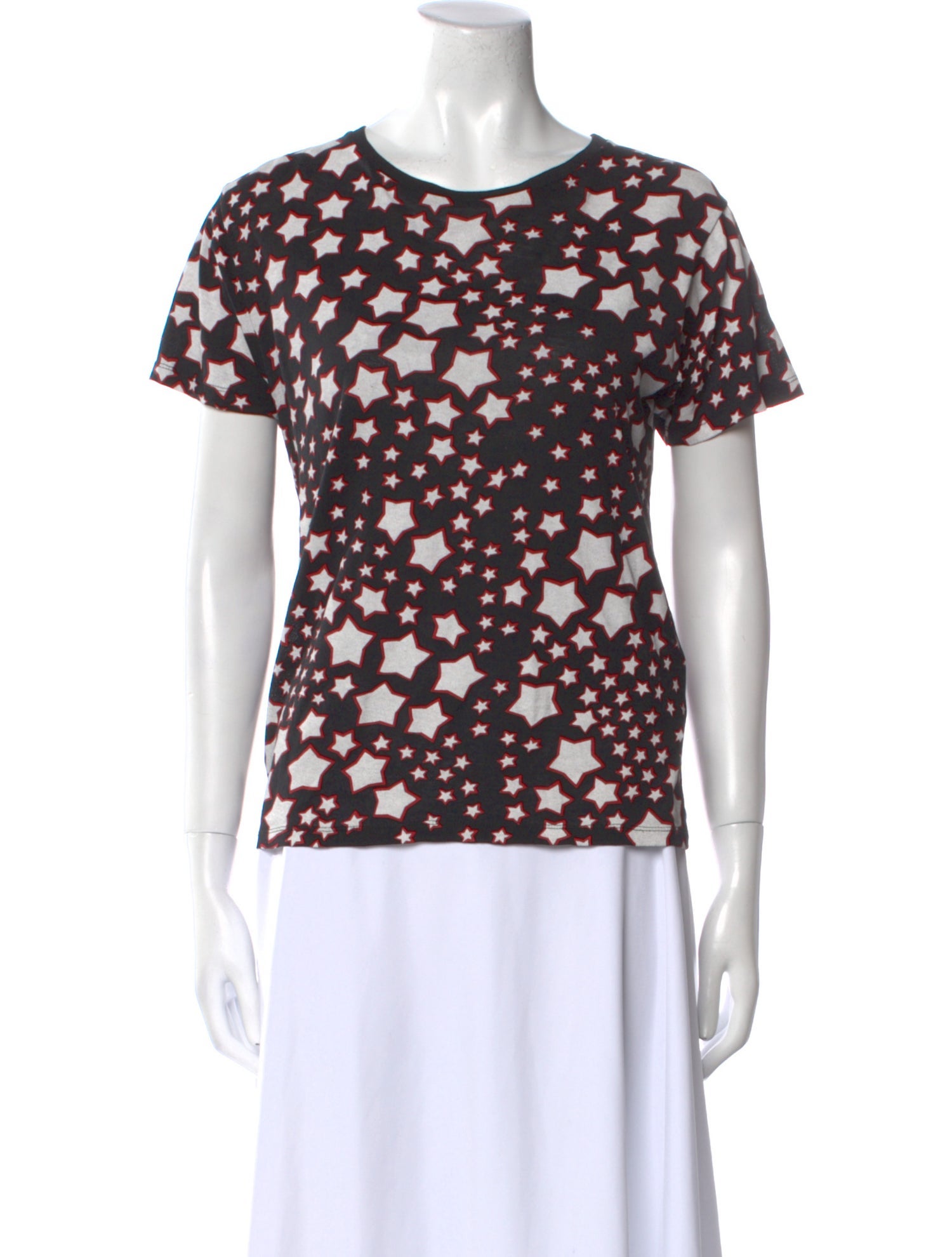 Saint Laurent Printed Crew Neck T-Shirt