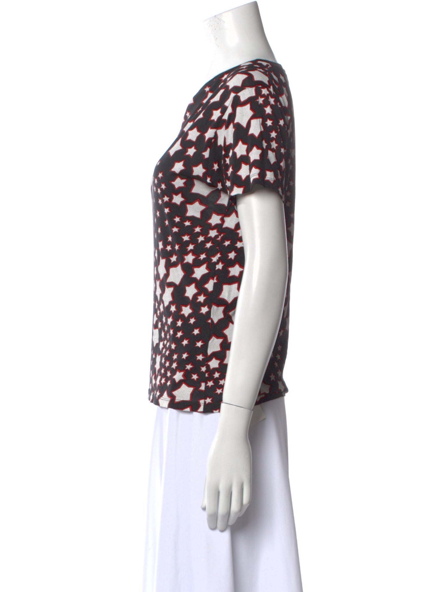 Saint Laurent Printed Crew Neck T-Shirt