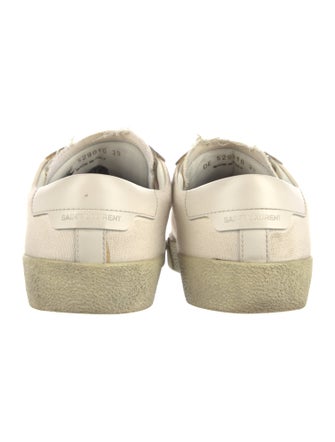 Saint Laurent Canvas Distressed Accents Sneakers