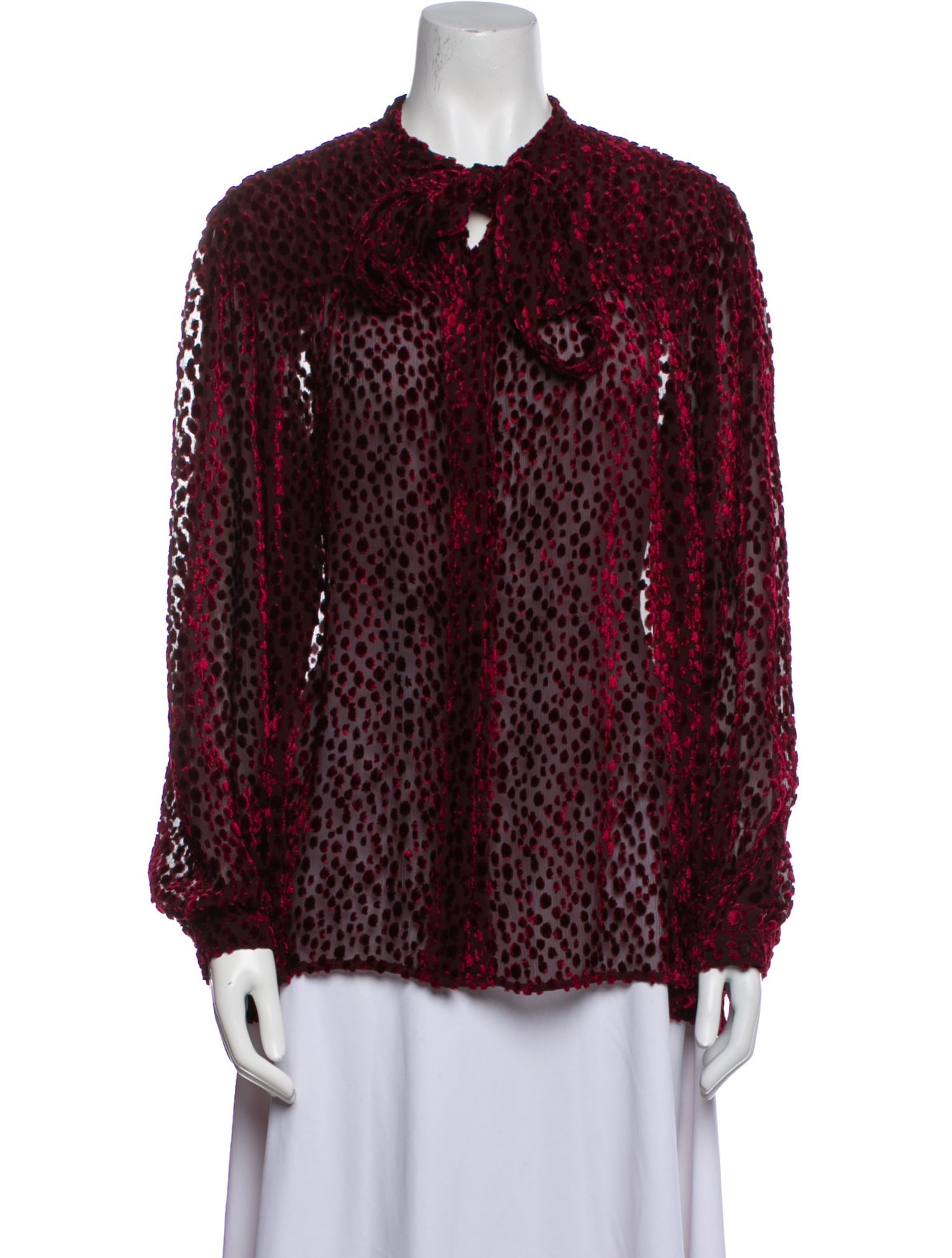 Saint Laurent 2018 Velvet Button-Up Top