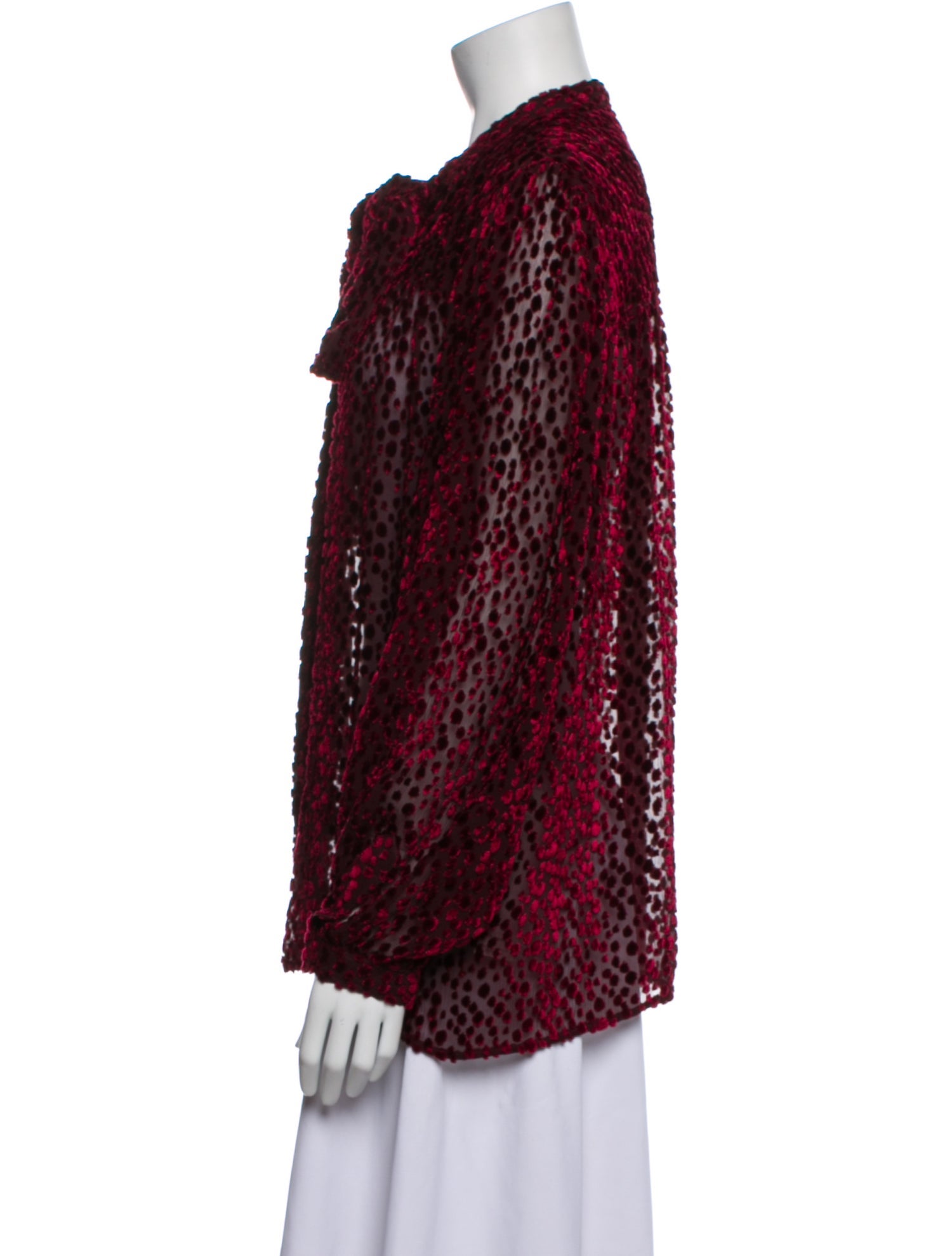 Saint Laurent 2018 Velvet Button-Up Top