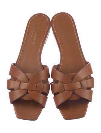 Saint Laurent Leather Slides