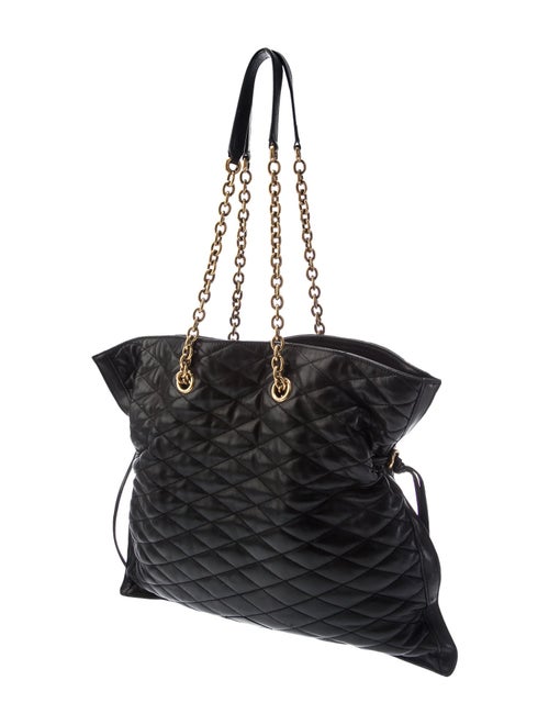 Saint Laurent Quilted Pochon Drawstring Totebag