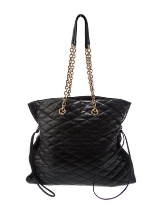 Saint Laurent Quilted Pochon Drawstring Totebag