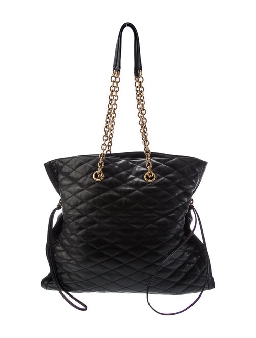 Saint Laurent Quilted Pochon Drawstring Totebag