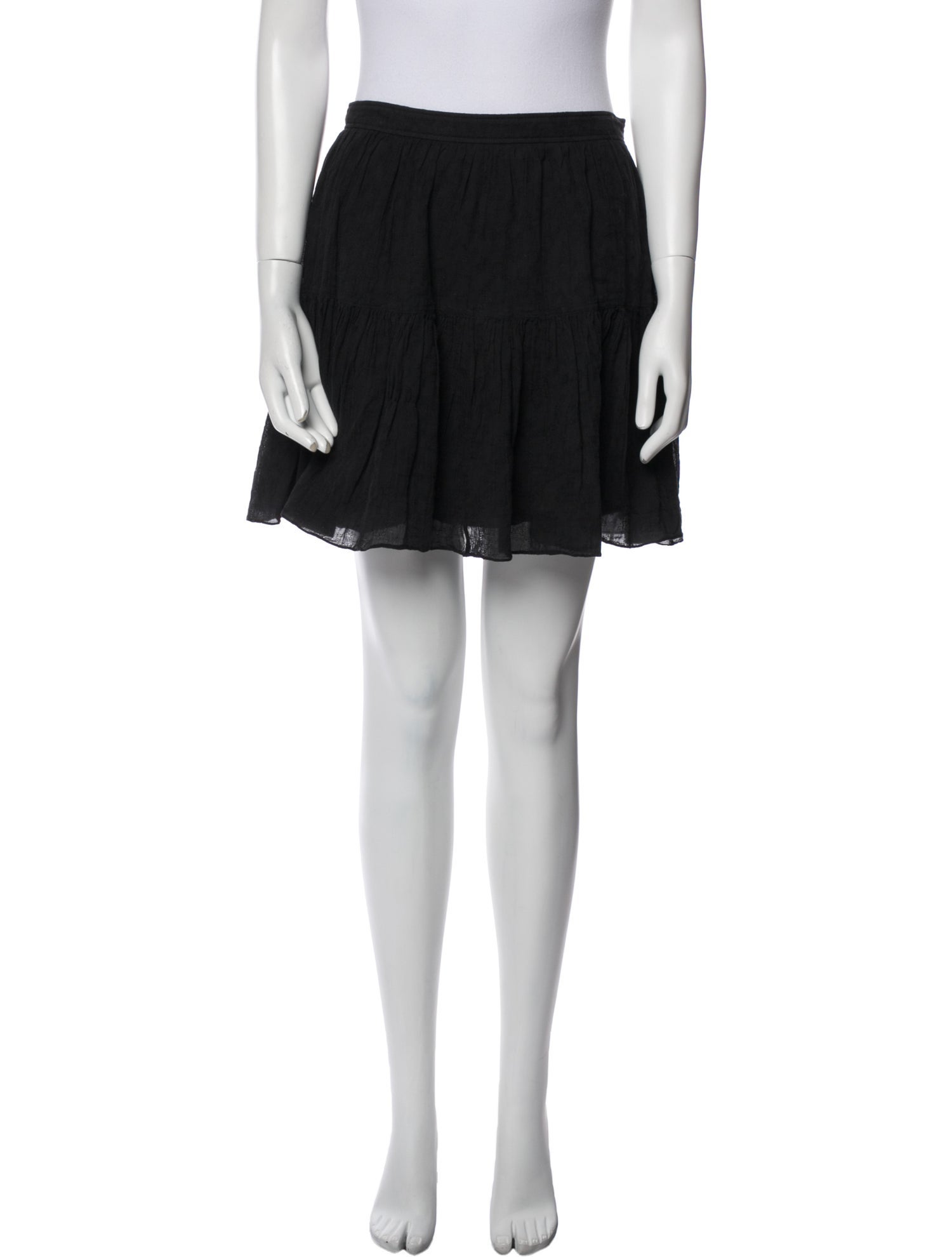 Saint Laurent Pleated Accents Mini Skirt
