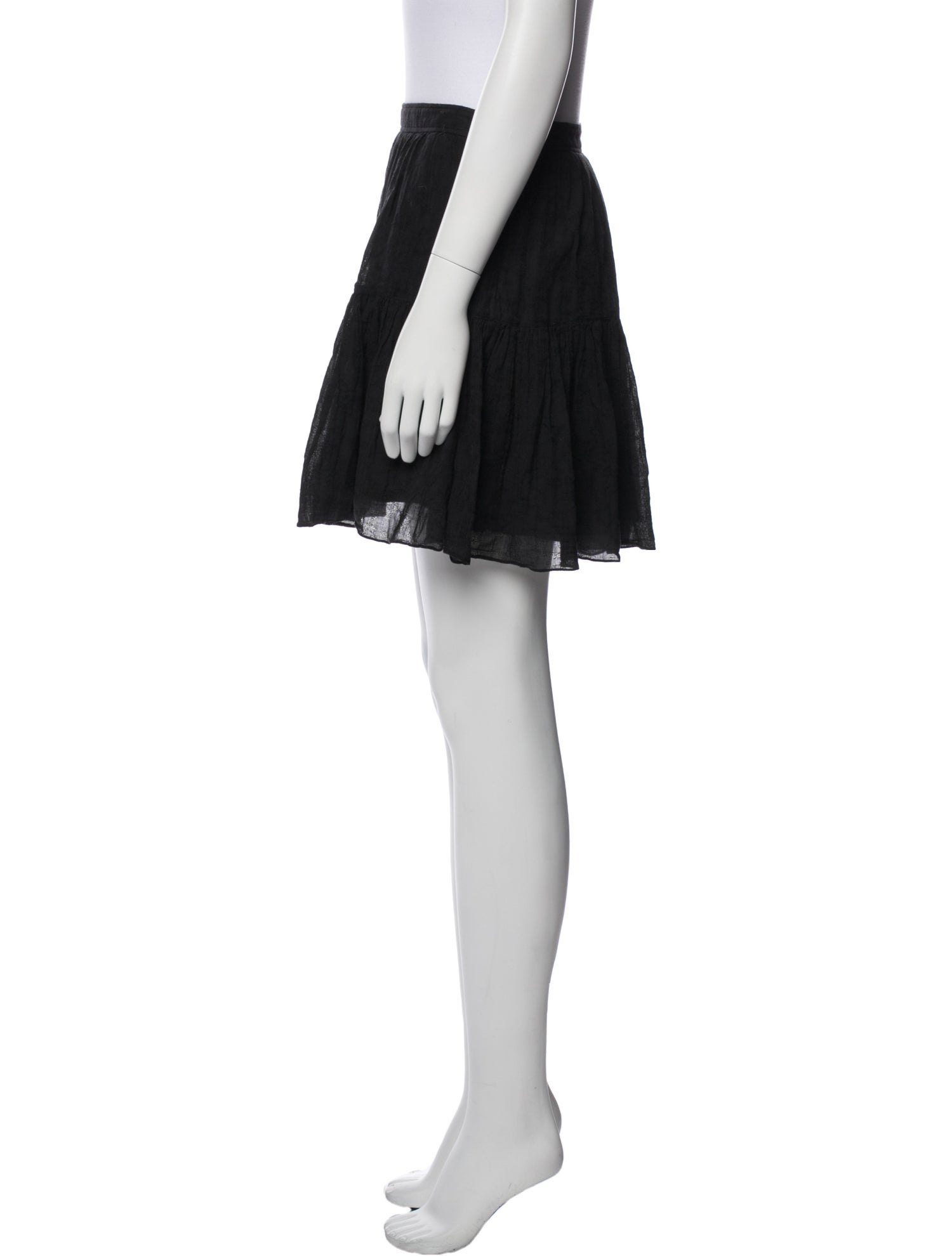 Saint Laurent Pleated Accents Mini Skirt