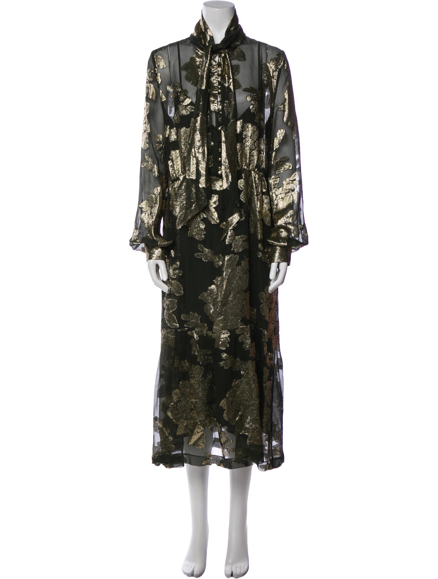 Saint Laurent Silk Long Dress