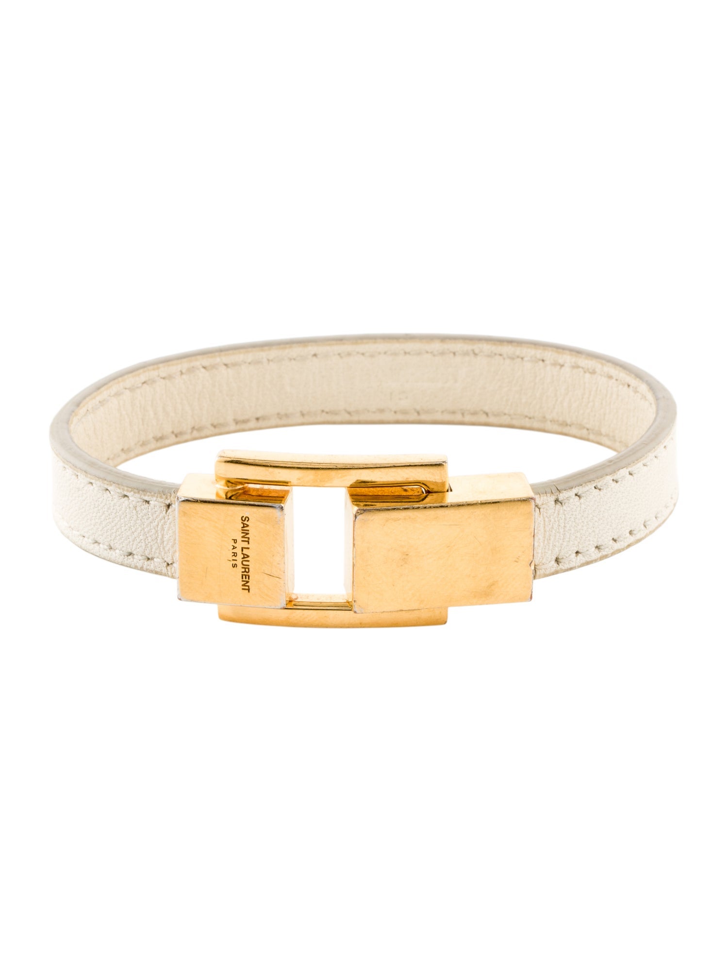 Saint Laurent Leather Wrap Bracelet