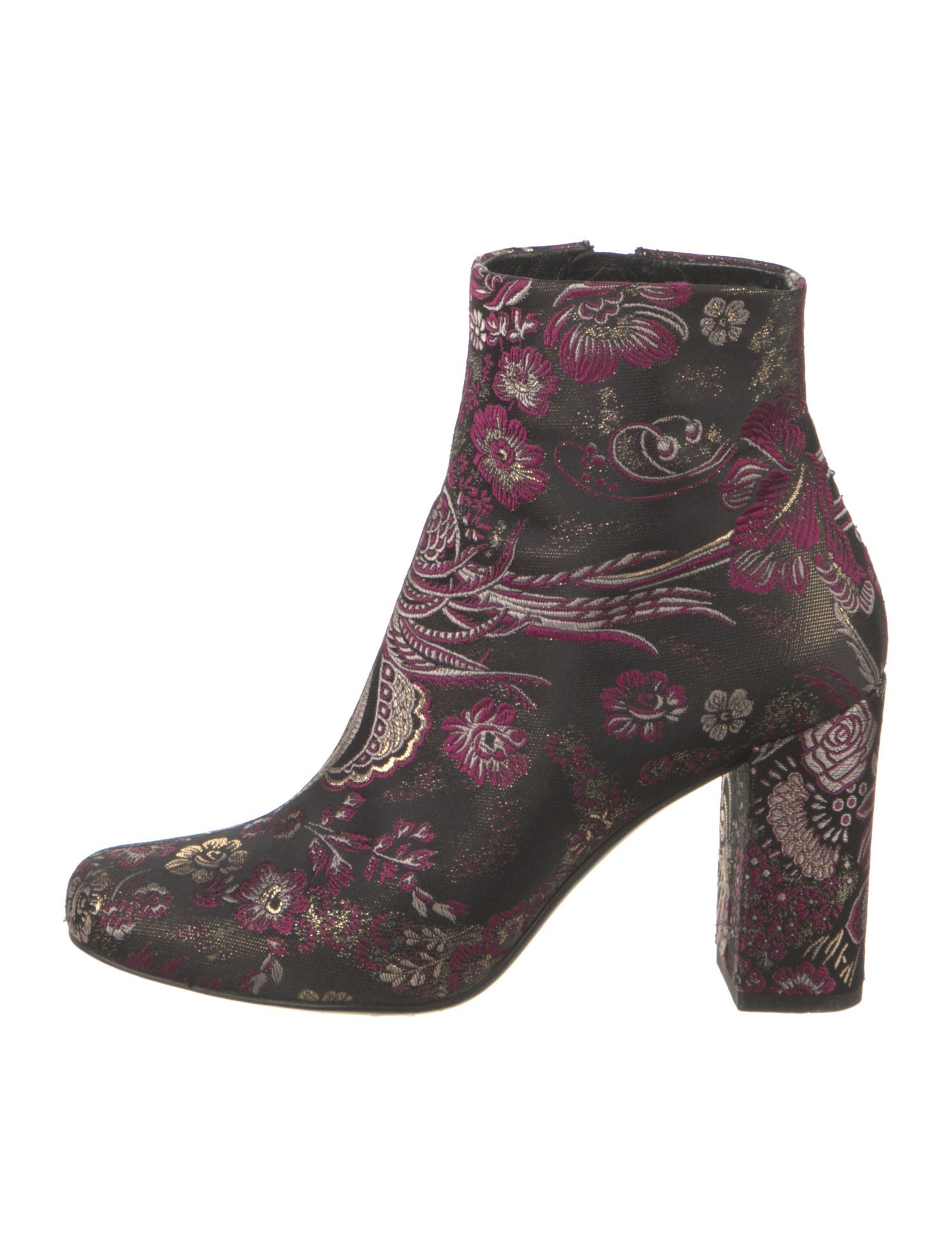 Saint Laurent Floral Print Boots