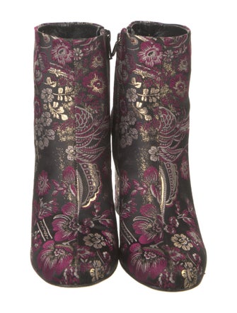 Saint Laurent Floral Print Boots
